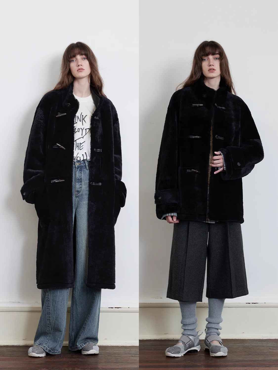 Fireladyfur Women's Long Sheepskin Jacket with Stand Collar“Dreamer” - variant_title