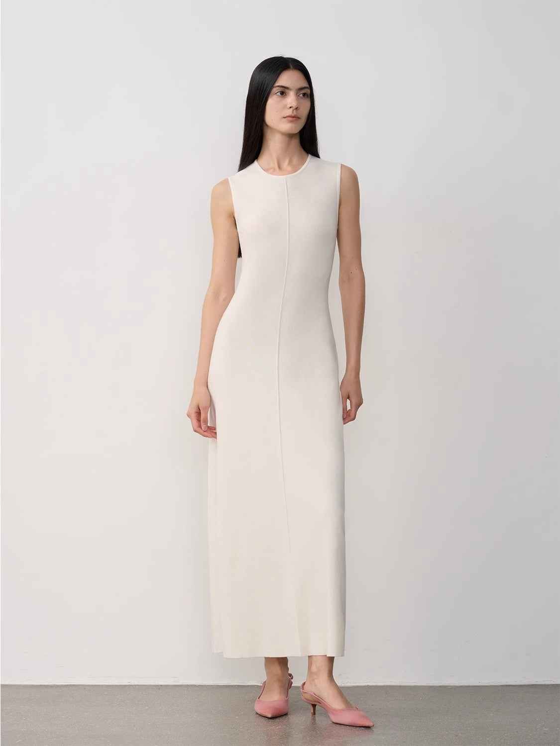 Island Letters Merino Wool Knit Maxi Dress | 2 Colors Gray / L(12-14)