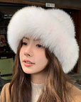 Fireladyfur Women's Mink & Fox Fur Winter Bucket Hat - variant_title