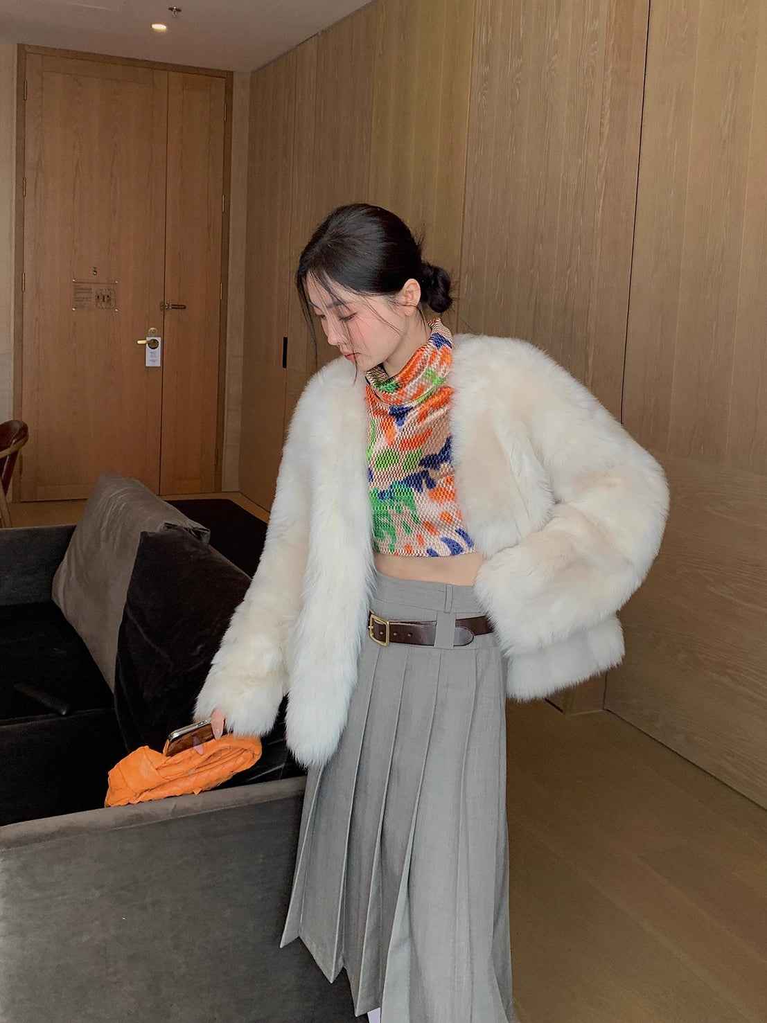 Fireladyfur Women's Pink Tuscan Sheepskin Coat“Babylon Phantom Nights” - variant_title