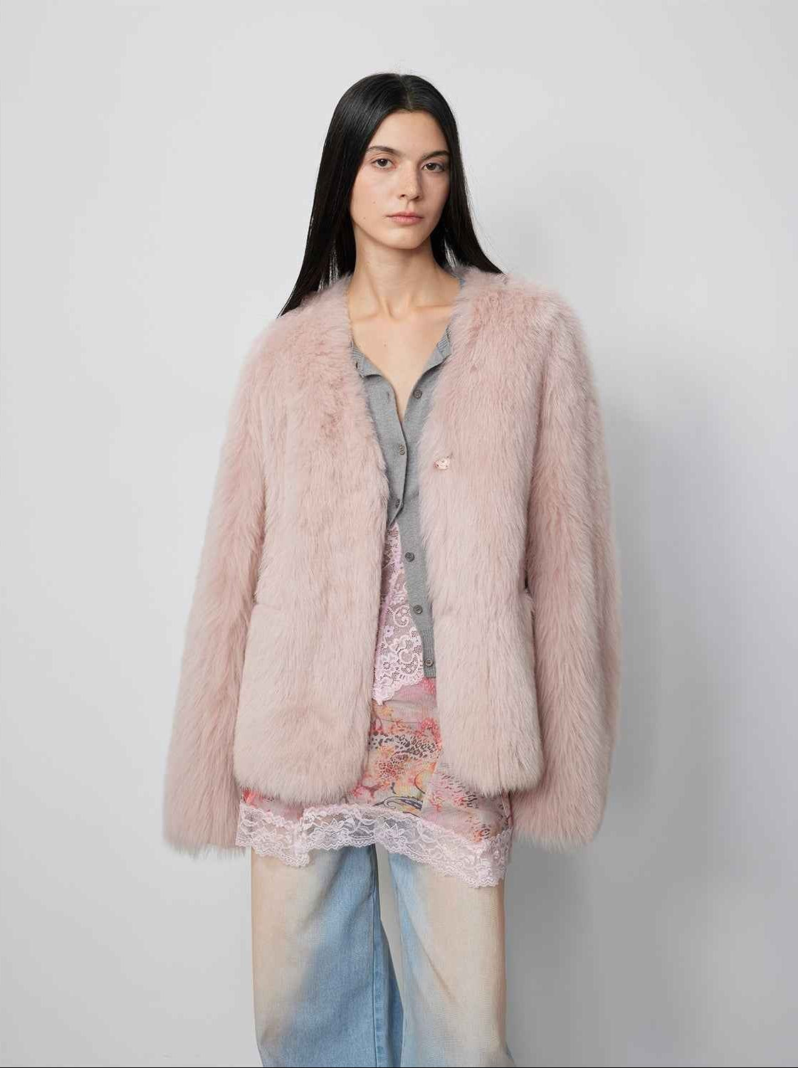 Fireladyfur Women's Pink Tuscan Sheepskin Coat“Babylon Phantom Nights” - variant_title