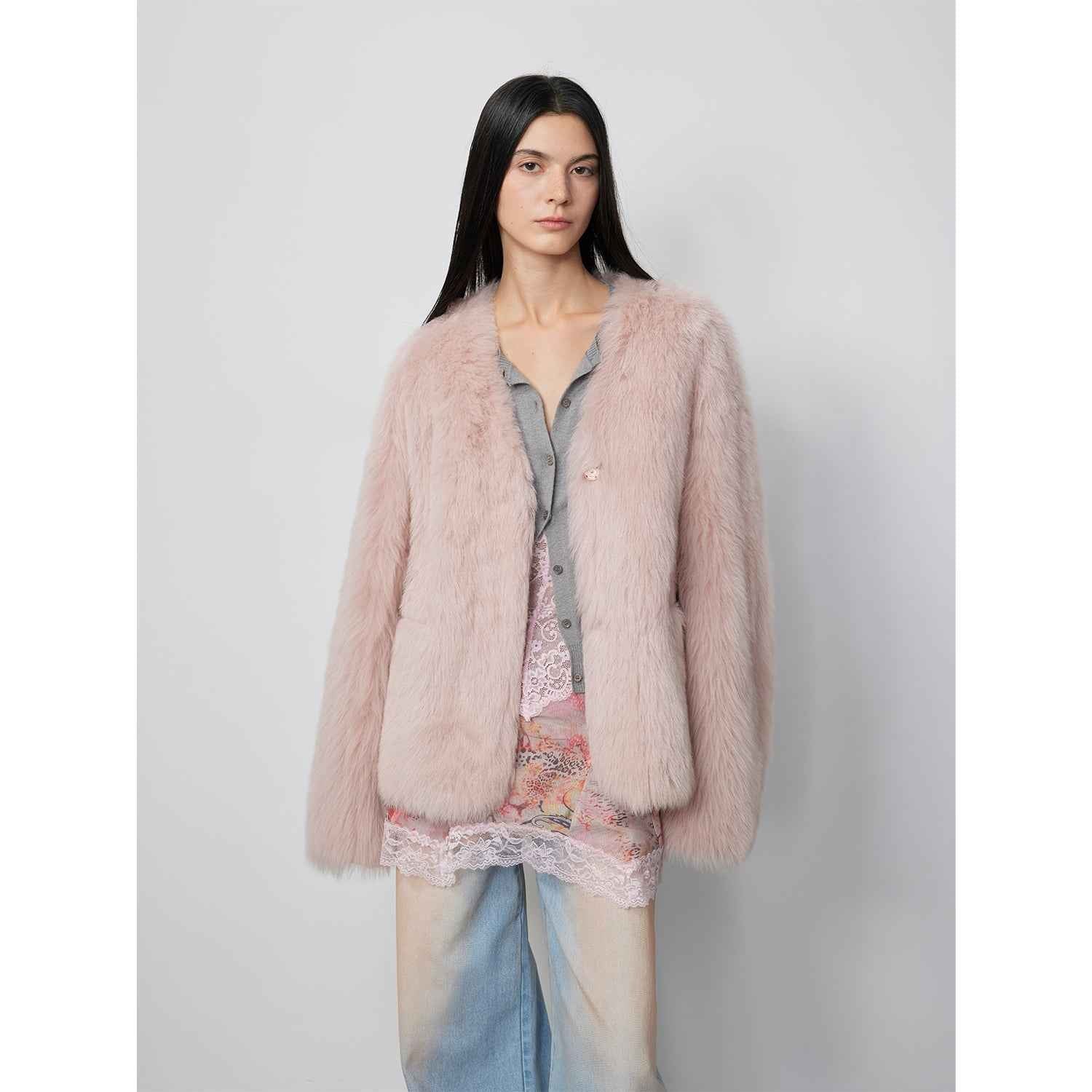 Fireladyfur Women's Pink Tuscan Sheepskin Coat“Babylon Phantom Nights” - variant_title