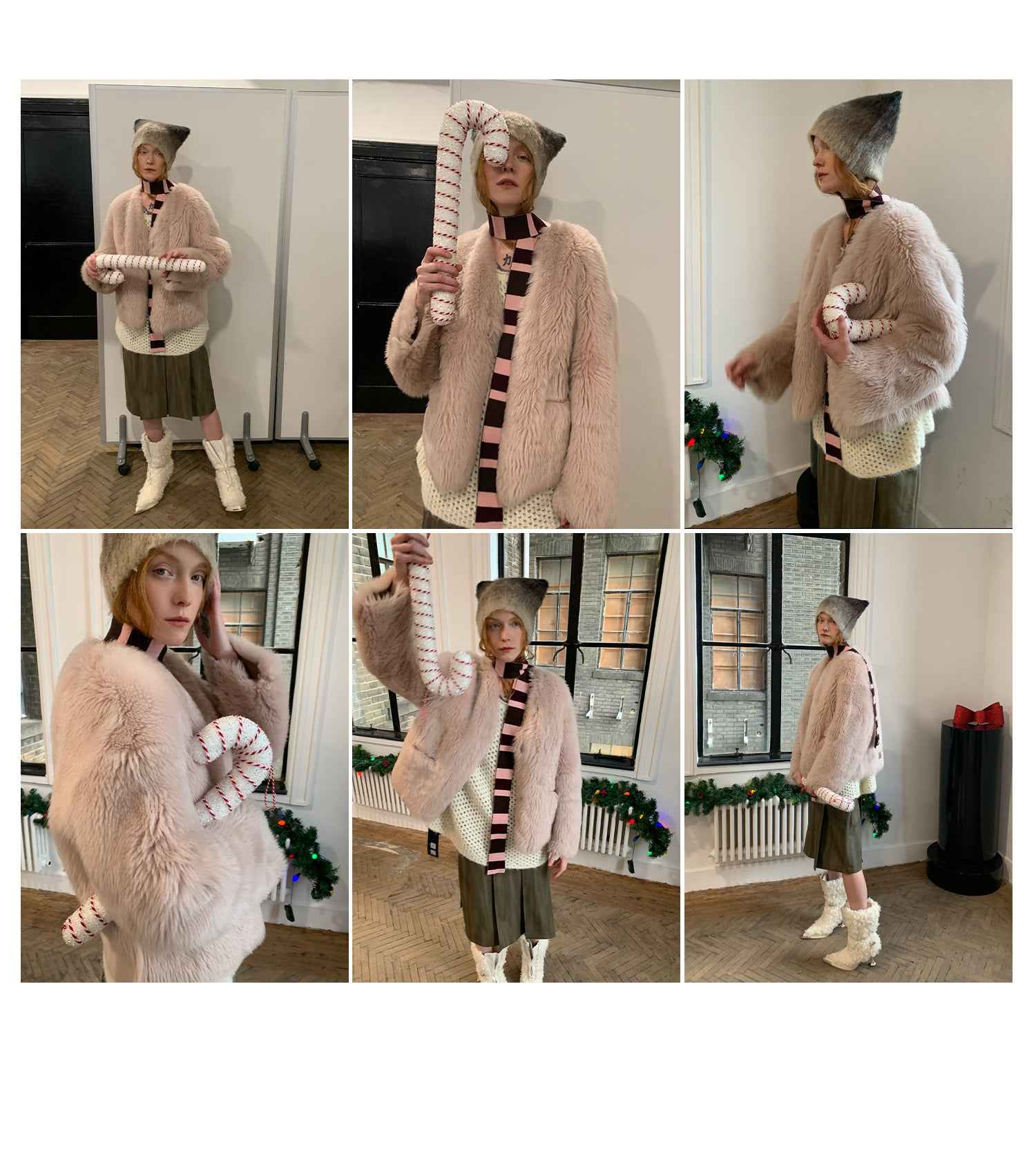 Fireladyfur Women's Pink Tuscan Sheepskin Coat“Babylon Phantom Nights” - variant_title