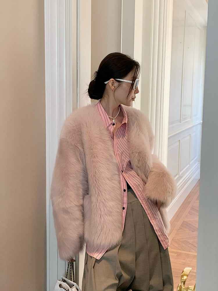 Fireladyfur Women's Pink Tuscan Sheepskin Coat“Babylon Phantom Nights” - variant_title