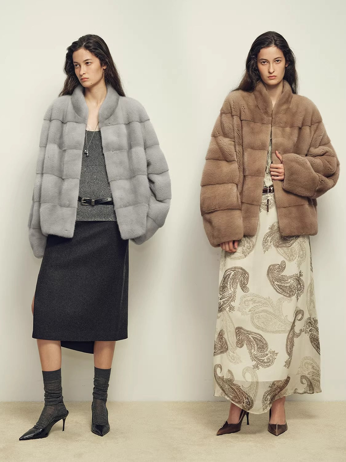 Fireladyfur Women's Purple Label Mink Coat | Horizontal Spine Tailoring | Mink Fur Outerwear“Legacy Mink” - variant_title