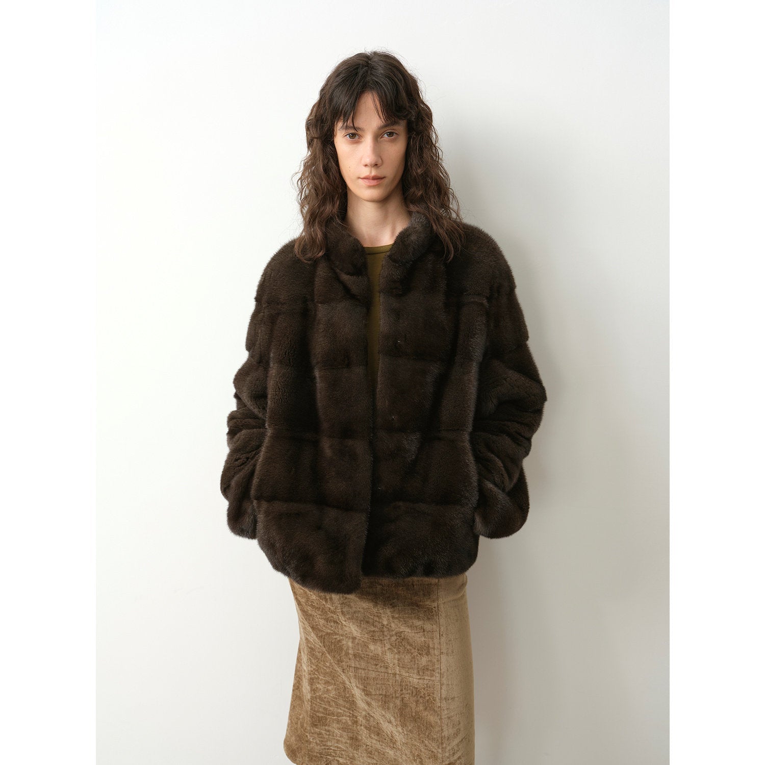 Fireladyfur Women's Purple Label Mink Coat | Horizontal Spine Tailoring | Mink Fur Outerwear“Legacy Mink” - variant_title