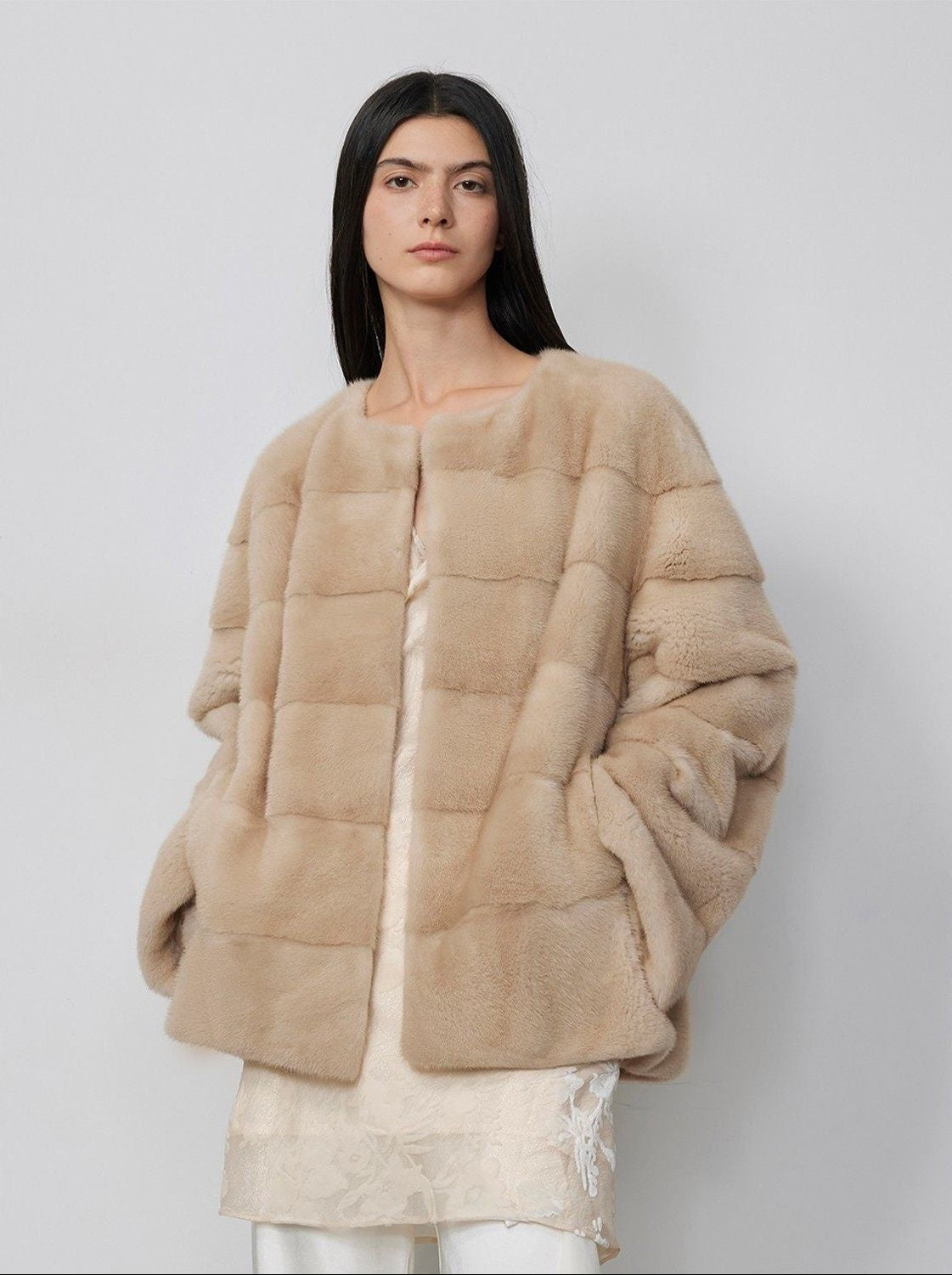 Fireladyfur Women's Purple Label Mink Coat | Horizontal Spine Tailoring | Mink Fur Outerwear“Legacy Mink” - variant_title