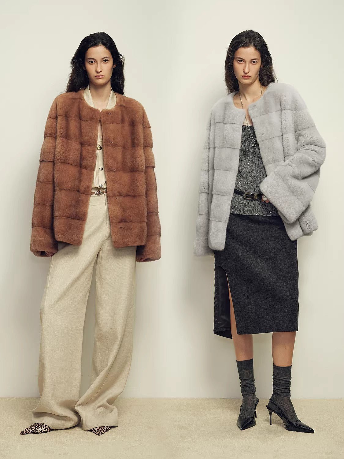 Fireladyfur Women's Purple Label Mink Coat | Horizontal Spine Tailoring | Mink Fur Outerwear“Legacy Mink” - variant_title