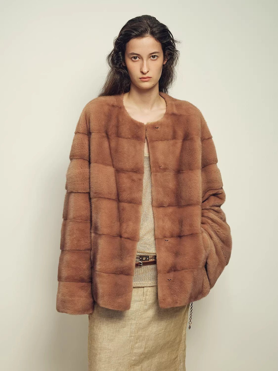 Fireladyfur Women's Purple Label Mink Coat | Horizontal Spine Tailoring | Mink Fur Outerwear“Legacy Mink” - variant_title