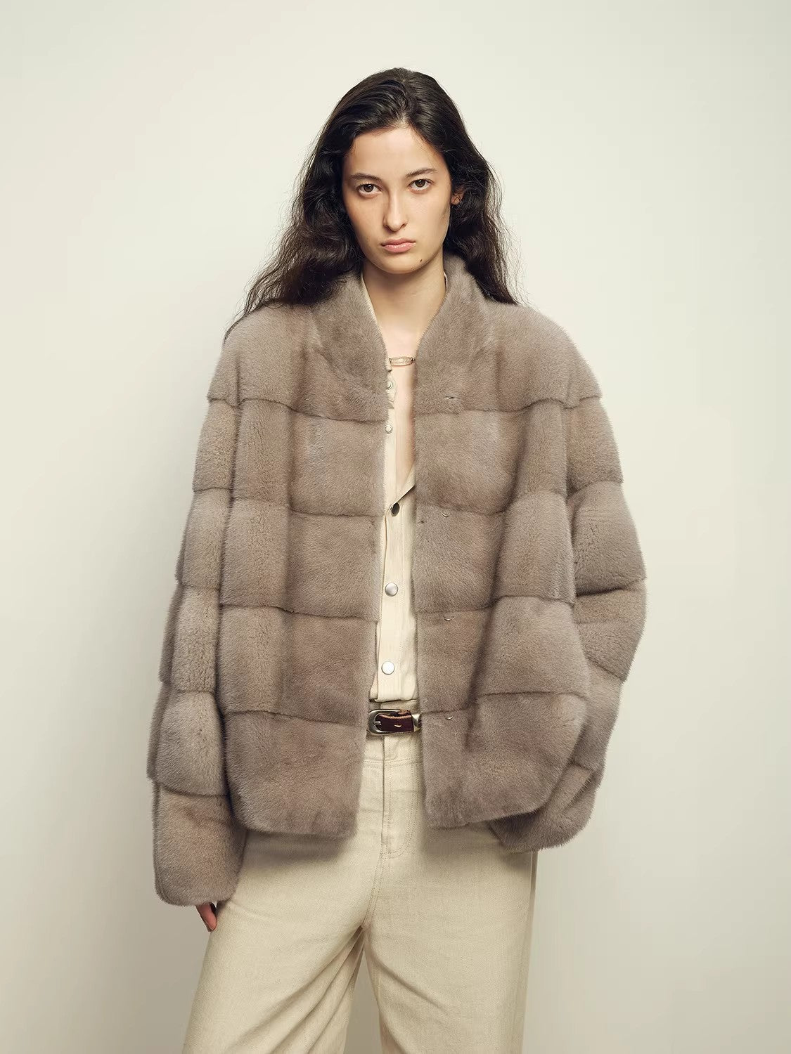 Fireladyfur Women's Purple Label Mink Coat | Horizontal Spine Tailoring | Mink Fur Outerwear“Legacy Mink” - variant_title