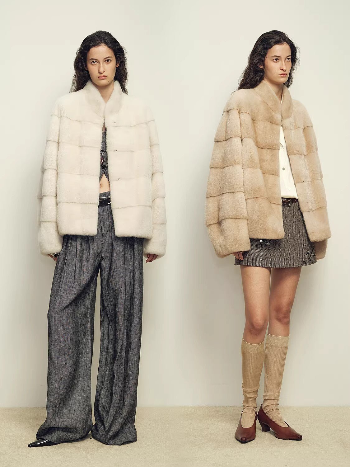 Fireladyfur Women's Purple Label Mink Coat | Horizontal Spine Tailoring | Mink Fur Outerwear“Legacy Mink” - variant_title