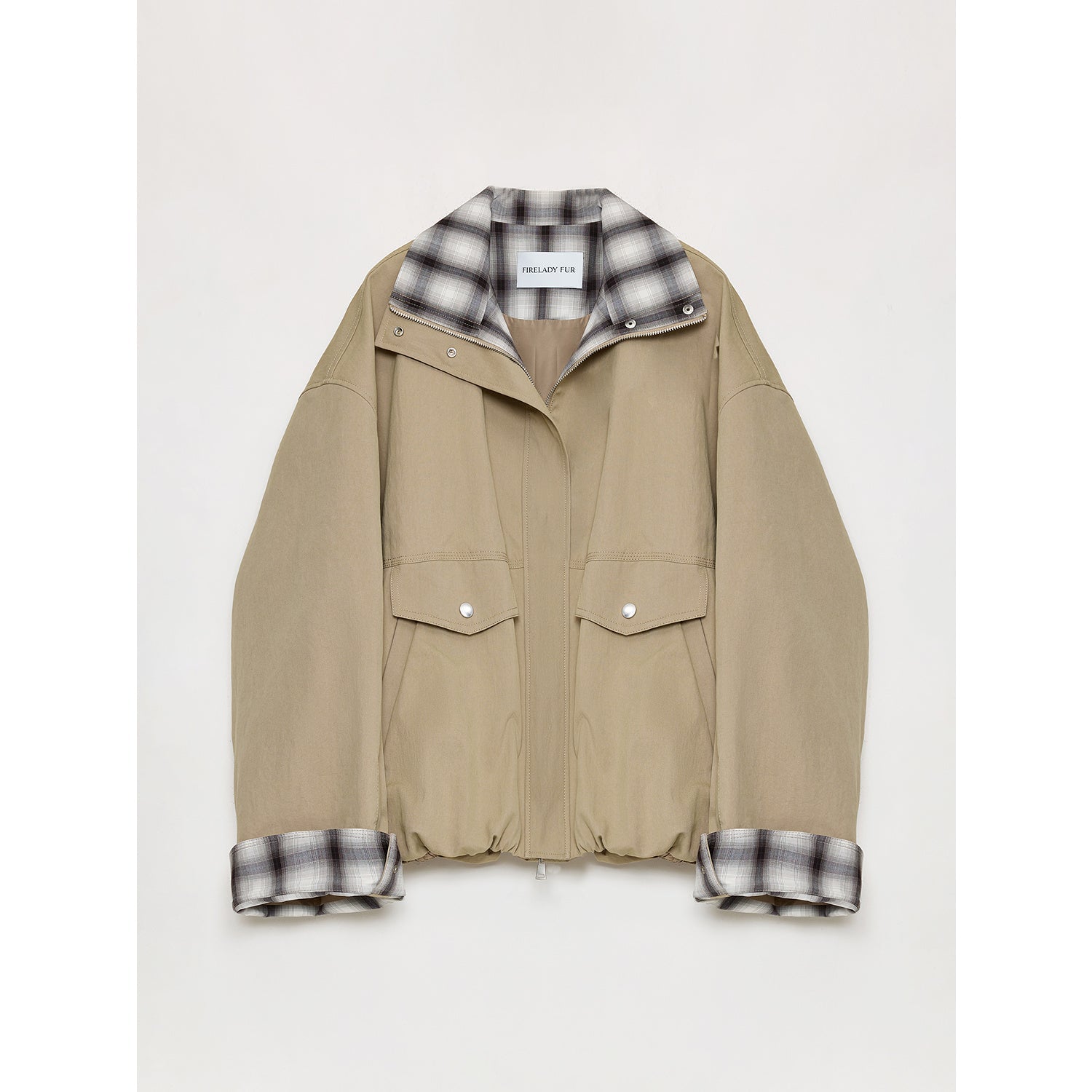 Fireladyfur Women's Retro Plaid Cotton Short Jacket | Loose Fit "Monsoon Climate" - variant_title