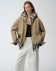 Fireladyfur Women's Retro Plaid Cotton Short Jacket | Loose Fit "Monsoon Climate" - variant_title