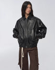 Fireladyfur Women's Retro Work Jacket in Waxed Leather "Fashionable Luke" - variant_title