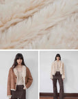 Fireladyfur Women's Reversible Standing Collar Tuscan Sheepskin Coat“Beethoven's Night” - variant_title