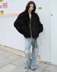 Fireladyfur Women's Reversible Standing Collar Tuscan Sheepskin Coat“Beethoven's Night” - variant_title