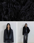 Fireladyfur Women's Reversible Standing Collar Tuscan Sheepskin Coat“Beethoven's Night” - variant_title