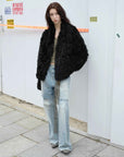 Fireladyfur Women's Reversible Standing Collar Tuscan Sheepskin Coat“Beethoven's Night” - variant_title
