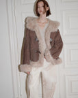 Fireladyfur Women's Shearling Coat - Drop Shoulder Hooded Merino Wool Winter Jacket - variant_title