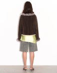 Fireladyfur Women's Shearling Coat - Imported Merino Wool Patchwork Fox Fur Collar Florence - variant_title