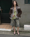 Fireladyfur Women's Shearling Coat - Imported Merino Wool Patchwork Fox Fur Collar Florence - variant_title