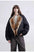Fireladyfur Women's Short Colorblock Parka with Sable Muskrat Fur Collar and Goose Down"Hull Contract" - variant_title