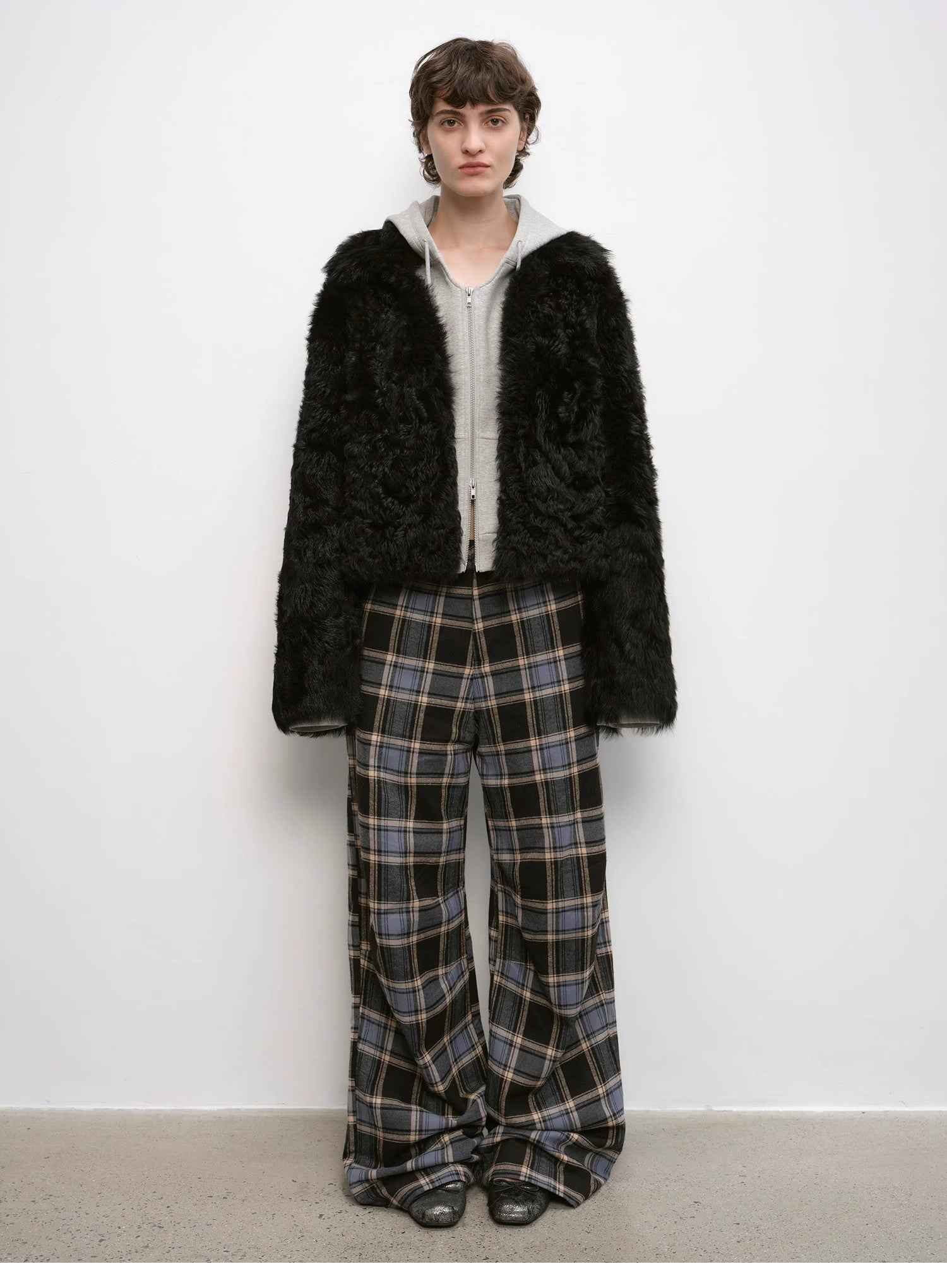 Fireladyfur Women's Soft &amp; Warm Short Wool Sheepskin Coat“Blackmoon Berlin” - variant_title