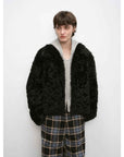 Fireladyfur Women's Soft & Warm Short Wool Sheepskin Coat“Blackmoon Berlin” - variant_title