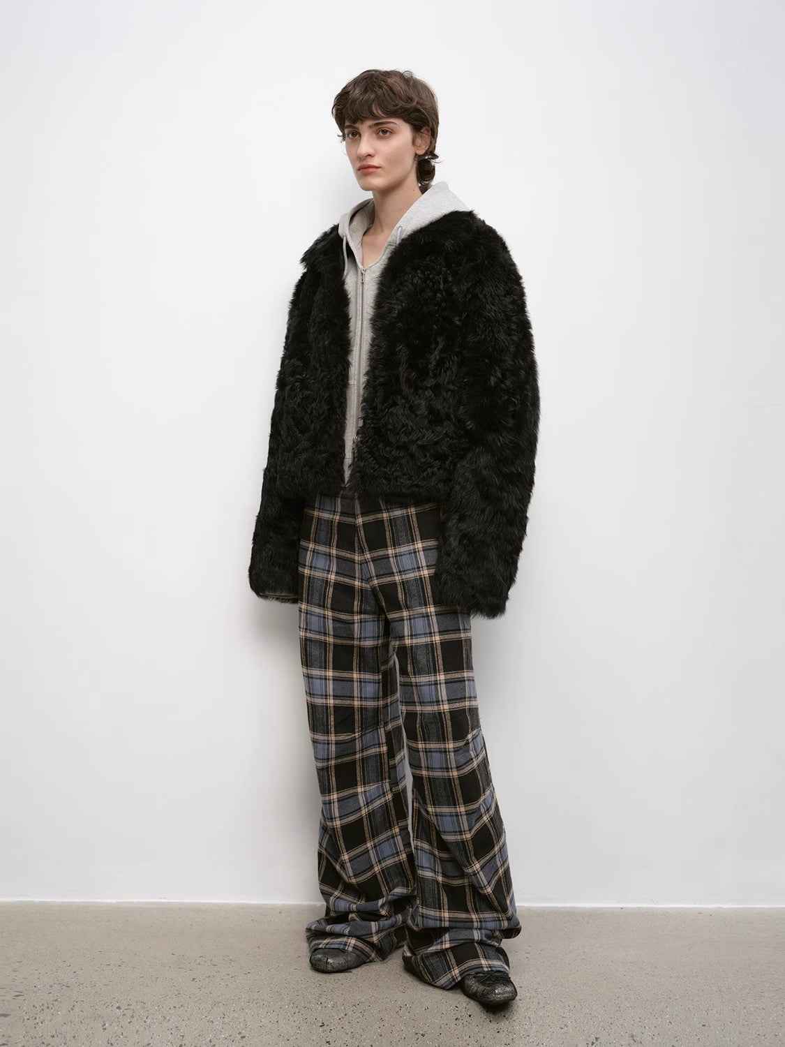 Fireladyfur Women's Soft &amp; Warm Short Wool Sheepskin Coat“Blackmoon Berlin” - variant_title