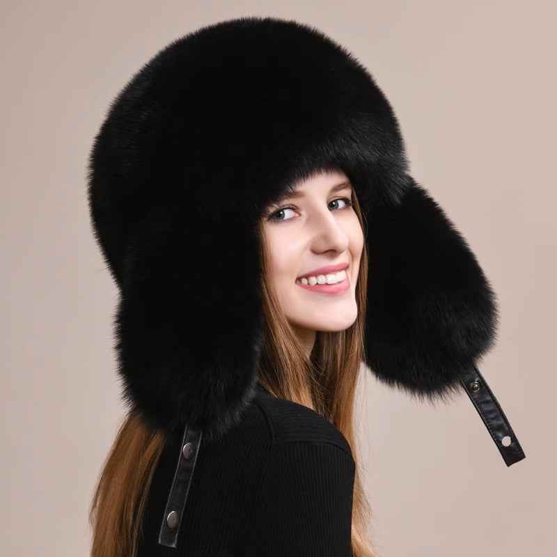 Fireladyfur Women's Solid Earmuffs Hat in a Classic Style - variant_title