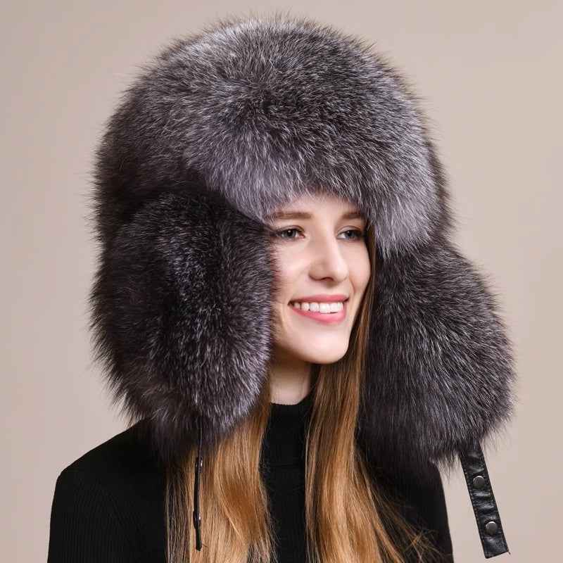 Fireladyfur Women's Solid Earmuffs Hat in a Classic Style - variant_title