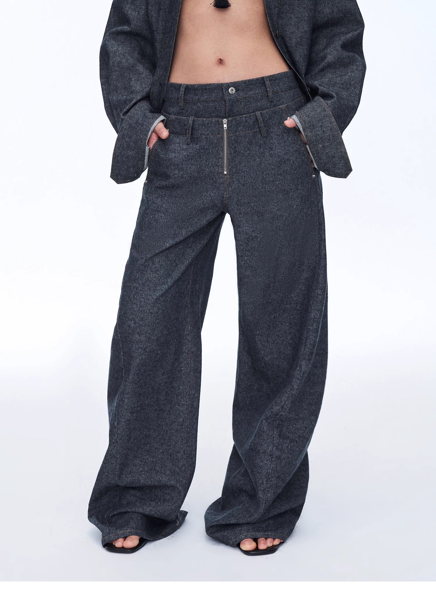 Fireladyfur Women's Stand - up Silhouette Double Waist Linen Trousers"Berlin Street" - variant_title