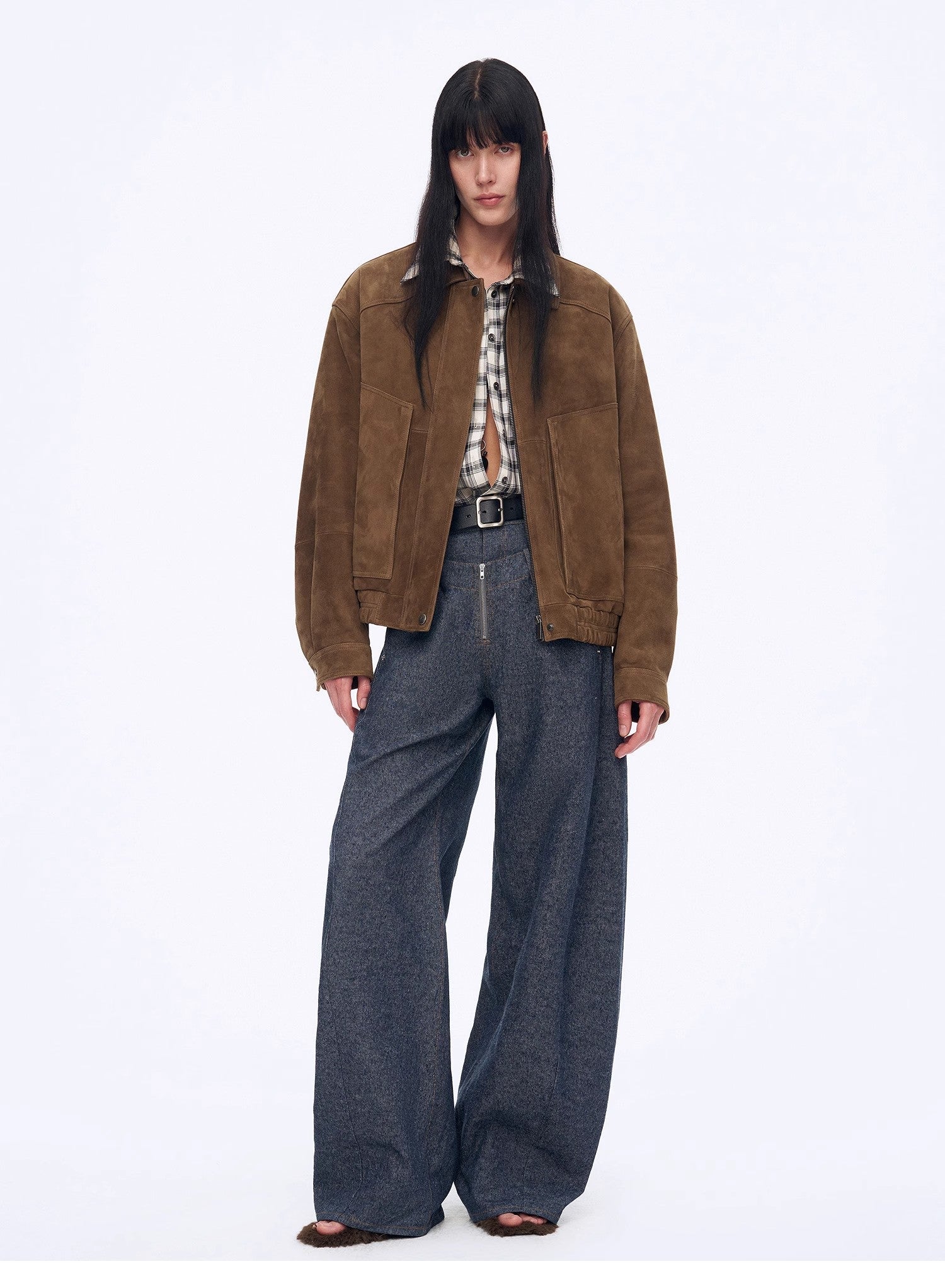 Fireladyfur Women's Stand - up Silhouette Double Waist Linen Trousers"Berlin Street" - variant_title