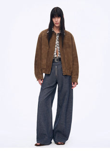 Fireladyfur Women's Stand - up Silhouette Double Waist Linen Trousers"Berlin Street" - variant_title