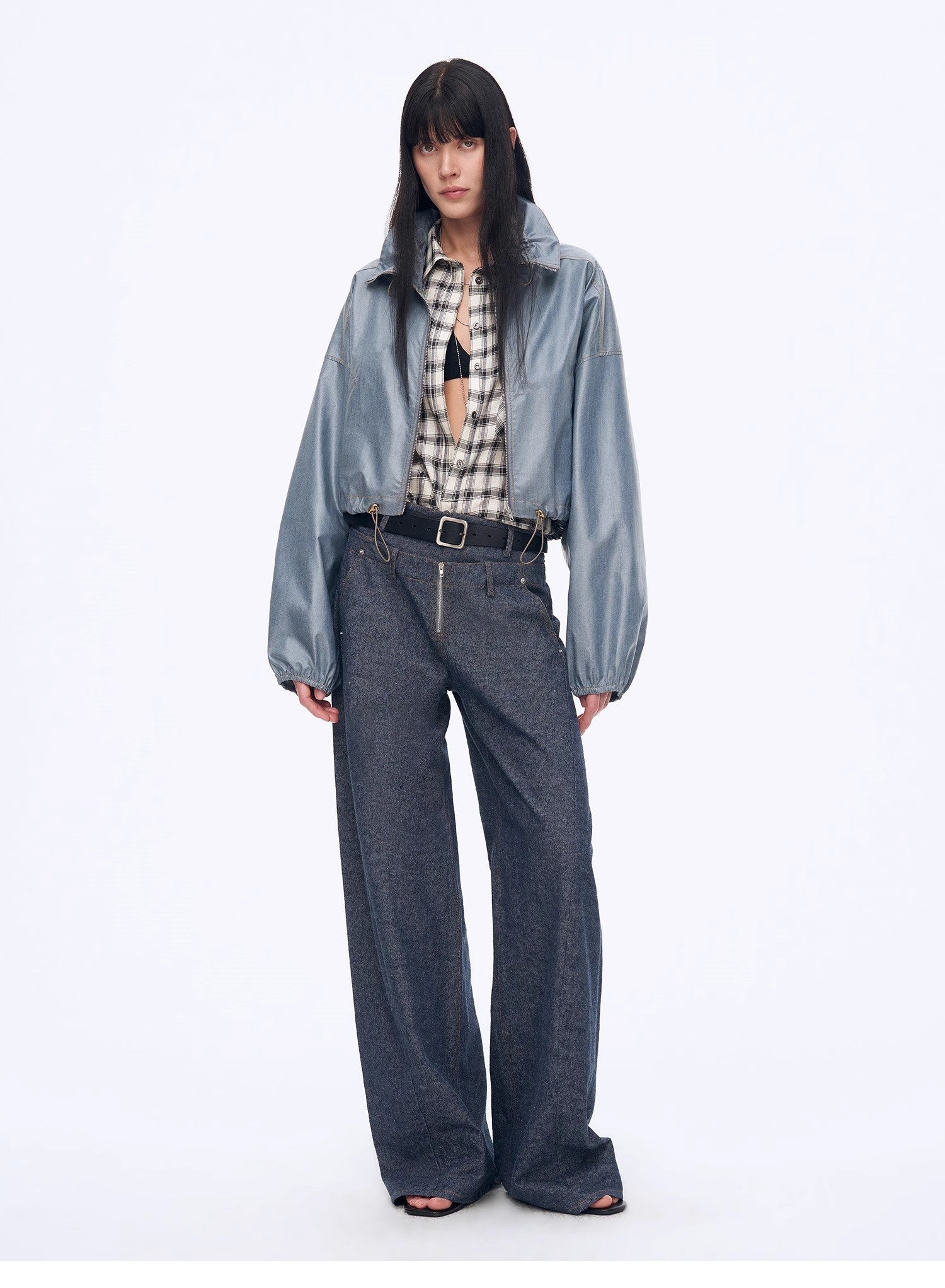 Fireladyfur Women's Stand - up Silhouette Double Waist Linen Trousers"Berlin Street" - variant_title