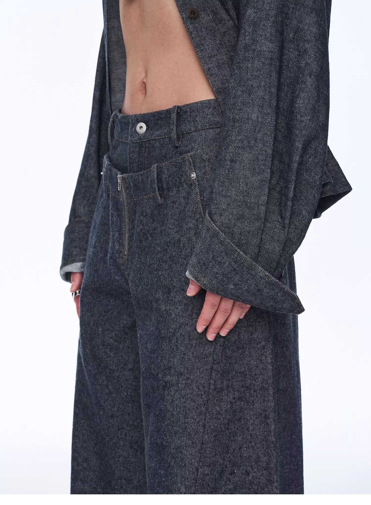 Fireladyfur Women's Stand - up Silhouette Double Waist Linen Trousers"Berlin Street" - variant_title