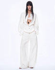 Fireladyfur Women's Stand - up Silhouette Double Waist Linen Trousers"Berlin Street" - variant_title