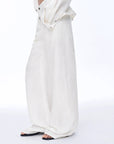 Fireladyfur Women's Stand - up Silhouette Double Waist Linen Trousers"Berlin Street" - variant_title