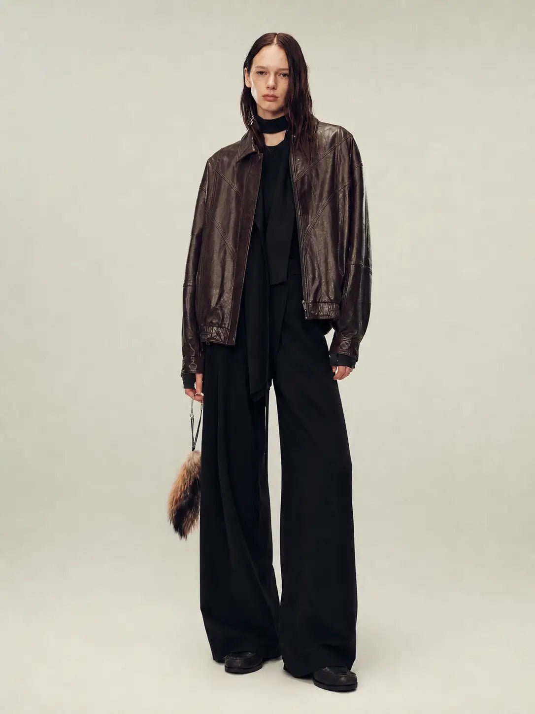 Fireladyfur Women's Suede Top - Grain Sheepskin Leather JacketFirelady Fur