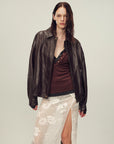 Fireladyfur Women's Suede Top - Grain Sheepskin Leather Jacket - variant_title