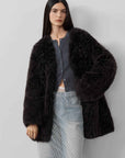 Fireladyfur Women's Tuscan Sheepskin Winter Coat“Peach Oolong” - variant_title