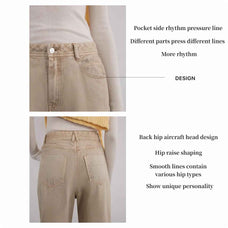 Fireladyfur Women's Vintage Washed Straight Leg Denim "Meteorite Fragments" - variant_title