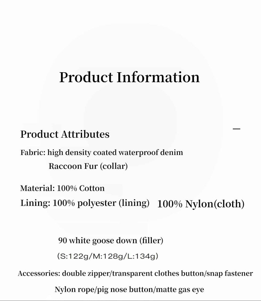 Fireladyfur Women's Warm Short Down Jacket with Raccoon Fur“Cutting - edge Style” - variant_title