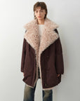 Fireladyfur Women's Winter Goose Down Coat with Tuscan wool"Modern Introduction" - variant_title