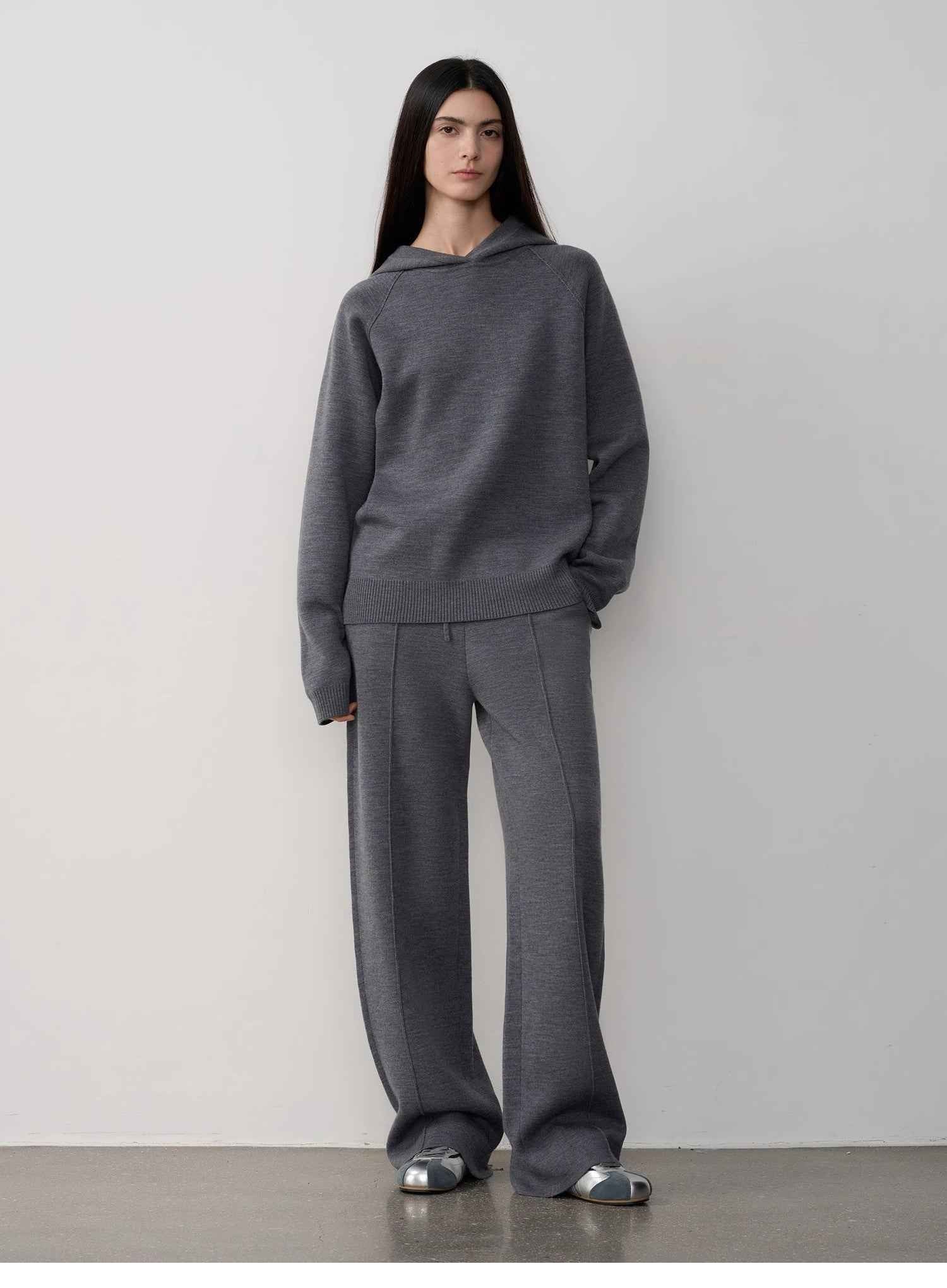 Fireladyfur Women's Wool Knit Hooded Set"Urban One" - variant_title