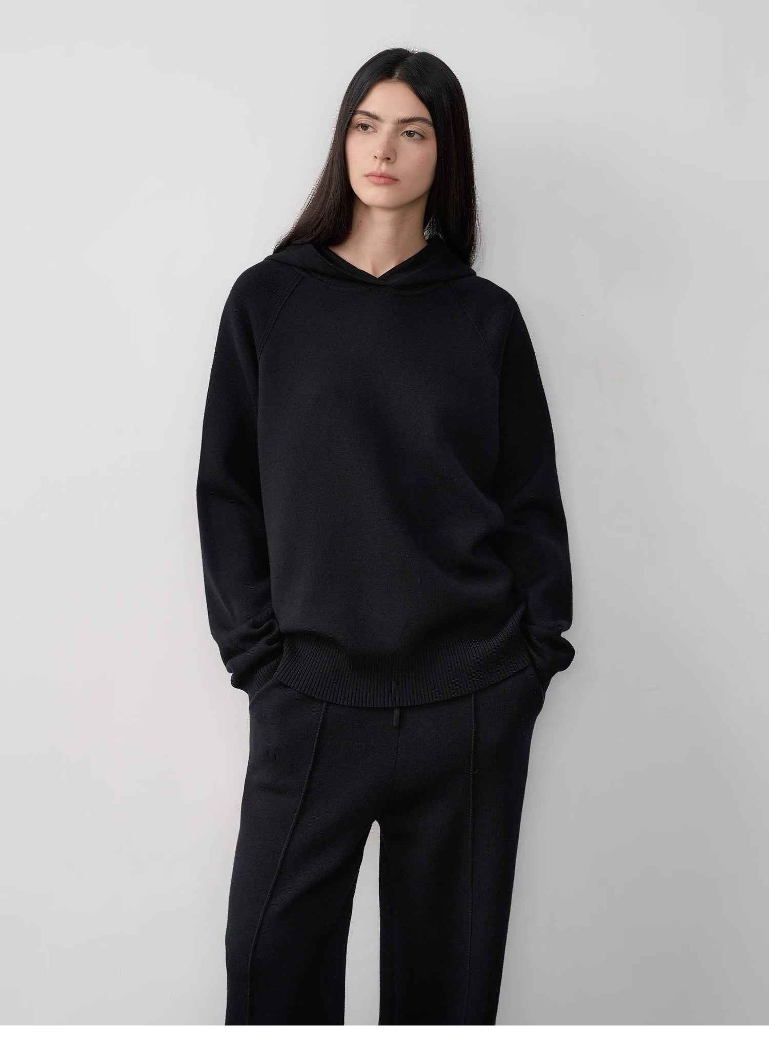 Fireladyfur Women's Wool Knit Hooded Set"Urban One" - variant_title