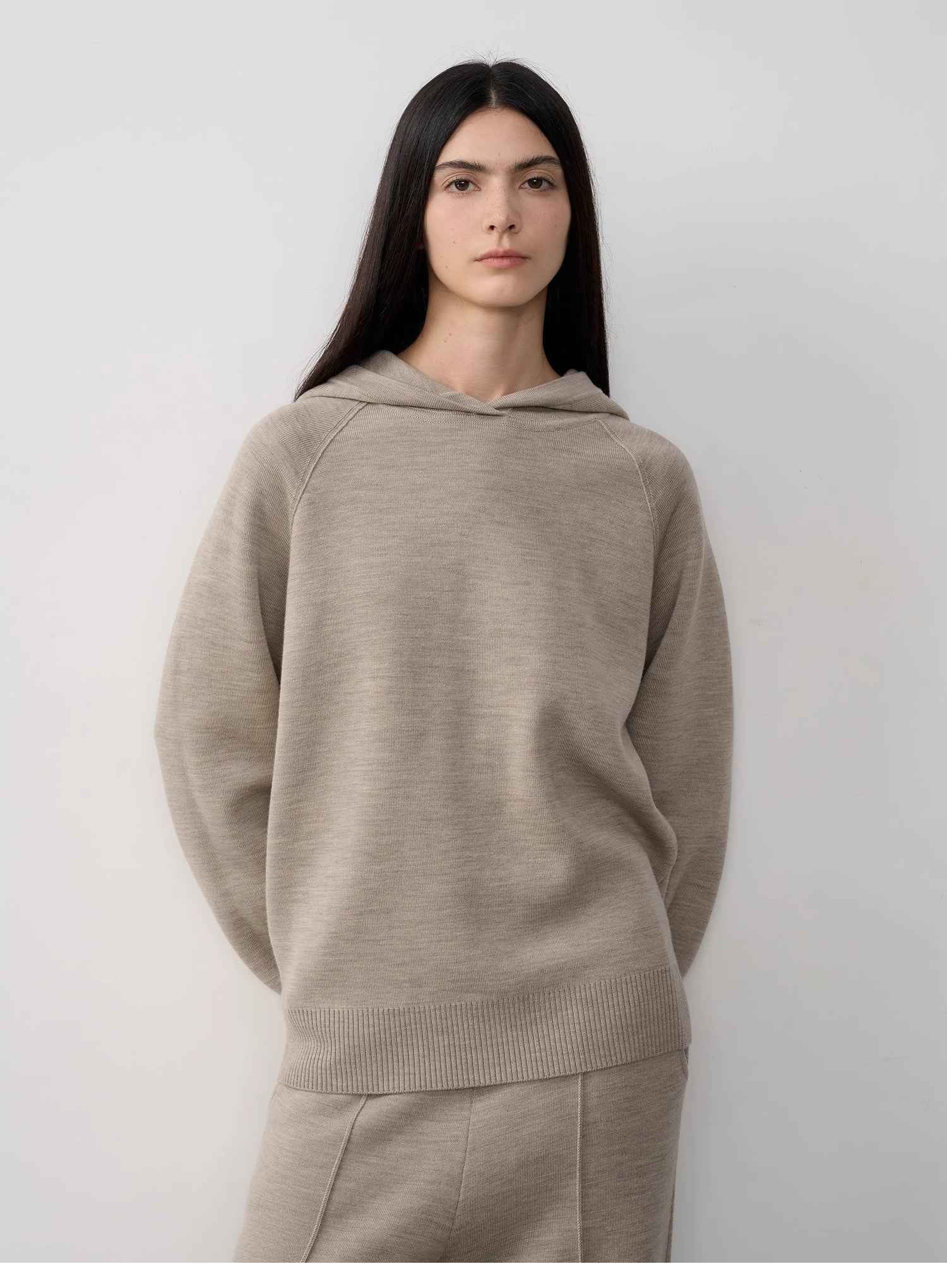 Fireladyfur Women's Wool Knit Hooded Set"Urban One" - variant_title
