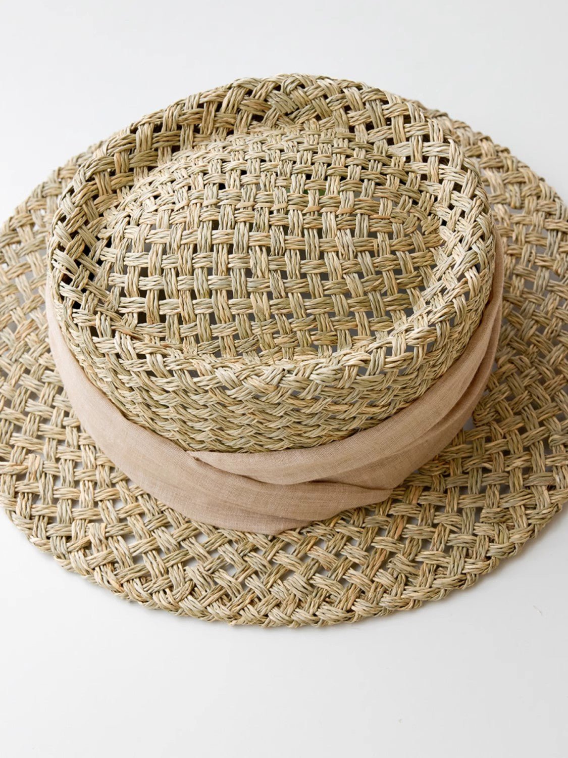 Fireladyfur Women's Woven Sun Hat with Concave Top and Elastic Waist for Summer - variant_title