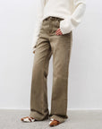 "Flare Mark" Retro all - season slim - fit versatile floor - length washed flared jeans - variant_title