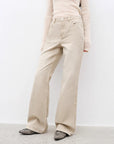 "Flare Mark" Retro all - season slim - fit versatile floor - length washed flared jeans - variant_title